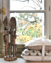 DUO Coussins coton et lin JEUX DE PLUMES