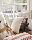 coussin haut de gamme beige et terracotta