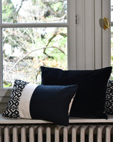 Coussin lin et laine noir et blanc - Arpege Misto