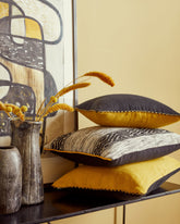 coussin lin pour canapé gris