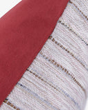 housse de coussin blanc rouge coton lin, terracotta