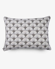 coussin coton beige rectangulaire