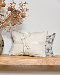 DUO Coussins coton et lin beige - Jeux de plumes