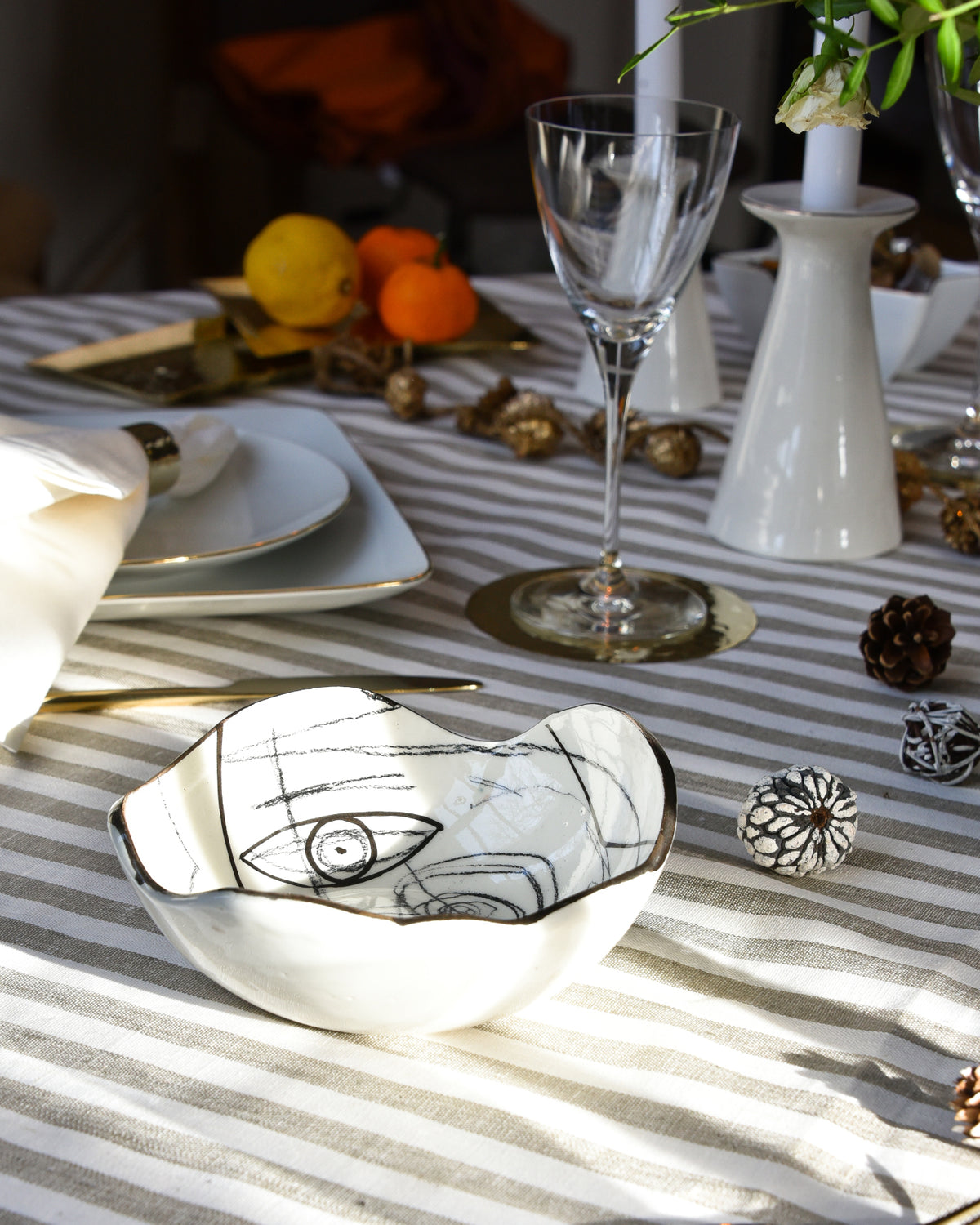 Bol BEAUX ARTS Cubisme Noir et Blanc