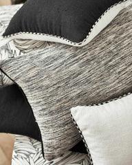 coussin lin noir et blanc