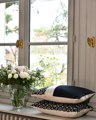 Coussin laine noir et blanc  - Arpege Mezzo