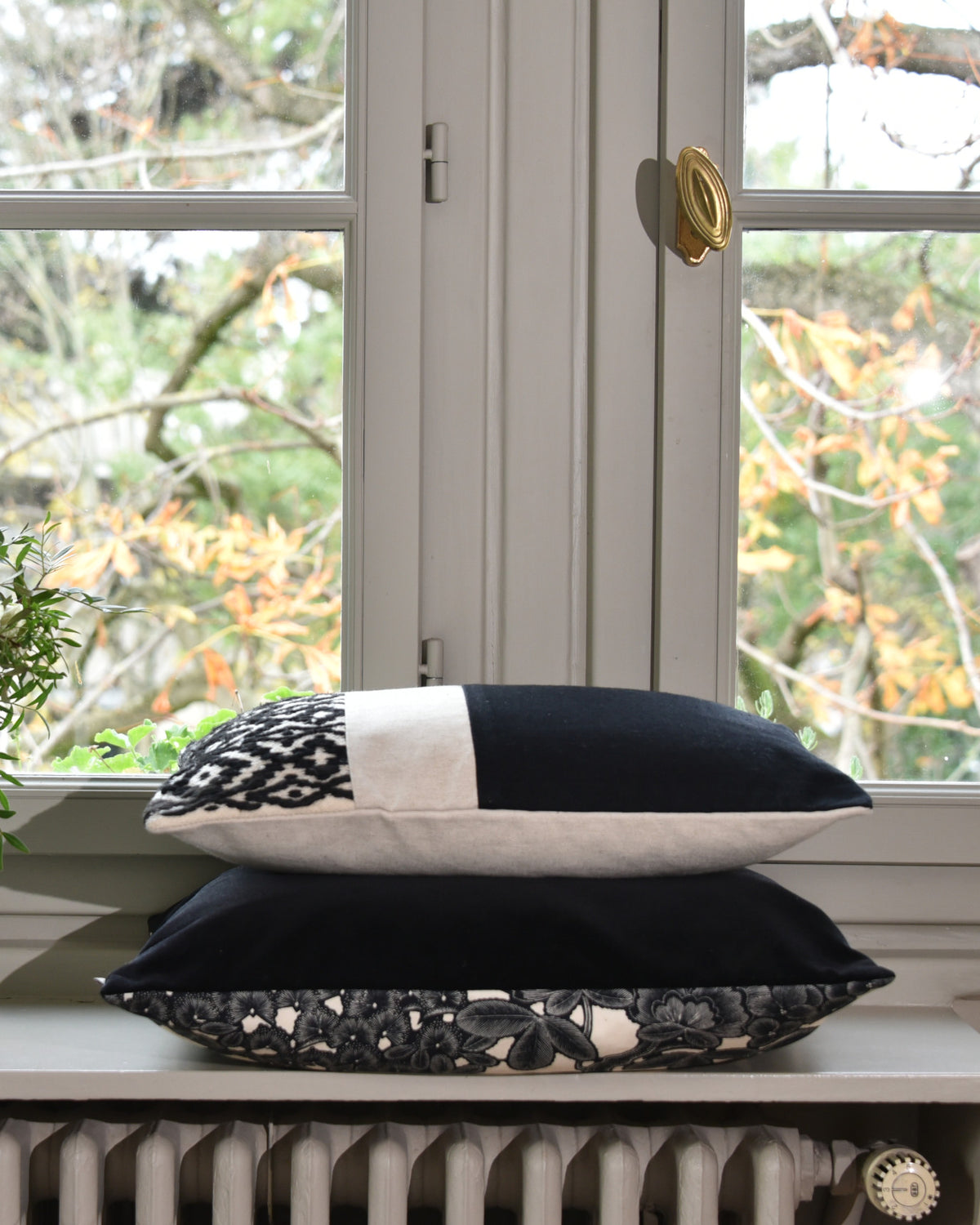 Coussin Velours noir   - Arpege Veluto Carbone