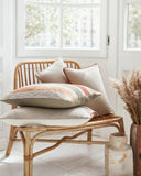 Coussin en lin crème et terracotta  - Lino Terracotta