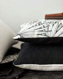 housse de coussin noir et blanc lin - collection MISS JUNGLE