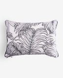 Housse de coussin noir et blanc coton