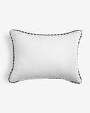 Petit coussin lin noir et blanc 30 x 40 cm