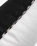Petit coussin lin noir et blanc 30 x 40 cm