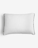 housse de coussin noir et blanc lin - côte Blanc