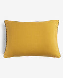 Housse de coussin lin ANTICA ocre - côté Jaune