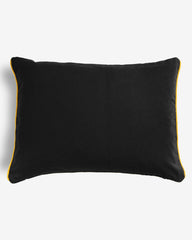 housse de coussin noir et jaune coton