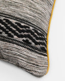 housse de coussin noir et jaune coton