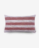 Housse de coussin blanc et rouge coton - Terracotta