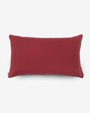 Housse de coussin blanc et rouge coton - Terracotta