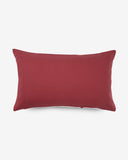 housse de coussin blanc rouge coton lin